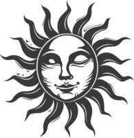 silhueta logotipo ou símbolo do Sol Preto cor só vetor