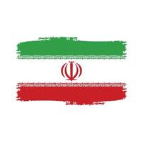 pinceladas da bandeira do Irã pintadas vetor