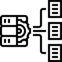 armazenamento dados ícone símbolo imagem para base de dados ilustração vetor