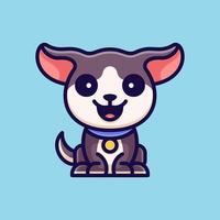 aventura de cachorro zangado para personagem, ícone, logotipo, adesivo e ilustração vetor