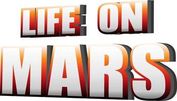 life on mars word logo design vetor