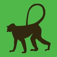 ilustração em vetor macaco shilhouette