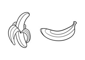 banana desenhada à mão vetor