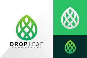 drop leaf logo design inspiração. emblema abstrato, conceito de design, logotipos, elemento de logotipo para modelo vetor