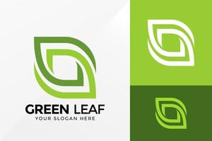 design de logotipo de energia de folha verde, vetor de logotipos de identidade de marca, logotipo moderno, modelo de ilustração vetorial de designs de logotipo