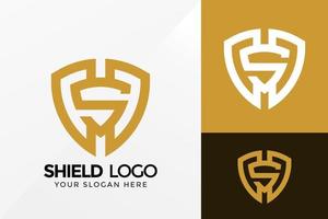 carta s escudo design de logotipo, vetor de logotipos de identidade de marca, logotipo moderno, modelos de ilustração vetorial de designs de logotipo