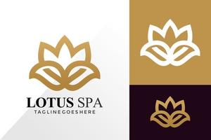 design de logotipo de flor de lótus, conceito de design de logotipos criativos para modelo vetor