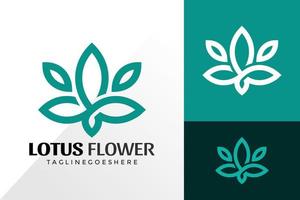 design de logotipo de logotipo de flor de lótus spa, conceito de design de logotipos criativos para modelo vetor