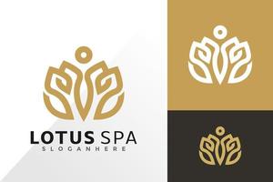 design de vetor de logotipo beleza lótus spa. emblema abstrato, conceito de design, logotipos, elemento de logotipo para modelo