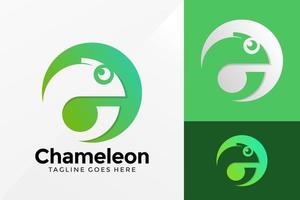 design de logotipo camaleão, design de logotipos de identidade de marca modelo de ilustração vetorial vetor