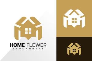 ouro home building logo vector design. emblema abstrato, conceito de design, logotipos, elemento de logotipo para modelo