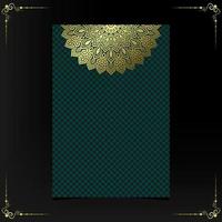 fundo de mandala de luxo com padrão árabe dourado estilo oriental islâmico. mandala decorativa do estilo ramadan. mandala para impressão, cartaz, capa, folheto, panfleto, banner vetor