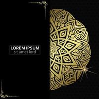 fundo de mandala de luxo com padrão árabe dourado estilo oriental islâmico. mandala decorativa do estilo ramadan. mandala para impressão, cartaz, capa, folheto, panfleto, banner vetor