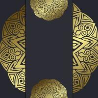 fundo de mandala de luxo com padrão árabe dourado estilo oriental islâmico. mandala decorativa do estilo ramadan. mandala para impressão, cartaz, capa, folheto, panfleto, banner vetor