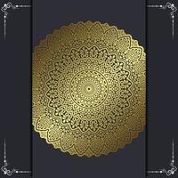 Fundo de mandala ornamental de luxo com padrão oriental islâmico árabe vetor