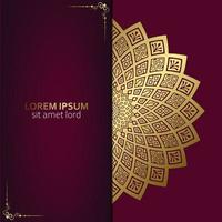 fundo de mandala de luxo com padrão árabe dourado estilo oriental islâmico. mandala decorativa do estilo ramadan. mandala para impressão, cartaz, capa, folheto, panfleto, banner vetor