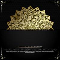 fundo de mandala de luxo com padrão árabe dourado estilo oriental islâmico. mandala decorativa do estilo ramadan. mandala para impressão, cartaz, capa, folheto, panfleto, banner vetor