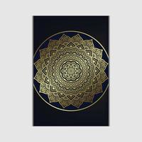 Fundo ornamentado de mandala de ouro de luxo para convite de casamento, capa de livro vetor