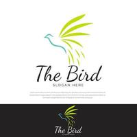 Flying bird logo color line art bird illustration. Símbolos, ícones, logotipos, modelos podem ser usados logotipos de negócios vetor