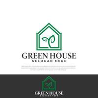 vetor imobiliário premium logotipo da casa verde, ícone, símbolo, modelo, logotipo da empresa