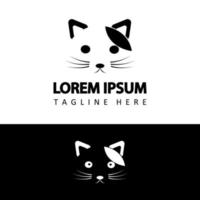 vetor de design de modelo de logotipo de gato para loja de animais de estimação