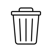 Lixo pode ícone Projeto modelo simples e limpar \ limpo vetor