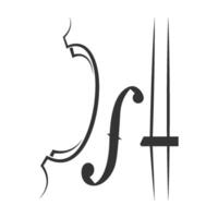 violino logotipo ícone Projeto vetor