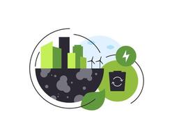 ecologia conceito e de Meio Ambiente ,bandeira Projeto elementos para sustentável energia desenvolvimento vetor