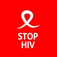 dia mundial da aids. coração vermelho, 1º de dezembro. ajuda a consciência. doença do hiv. banner com as palavras parar aids. o coração que dita vetor