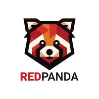 vermelho panda logotipo Projeto estilo vetor