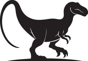 dinossauro silhueta do uma tiranossauro desenhando , vetor