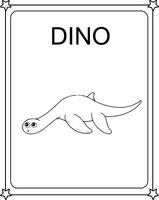 coloração livro dino vetor