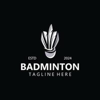 badminton peteca logotipo ícone Projeto para esporte badminton campeonato clube concorrência vetor