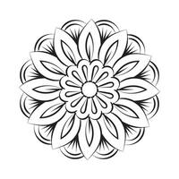 mão desenhado floral desenhando ilustração. floral linha arte para impressão ou usar Como tatuagem, cartão, poster, folheto ou t camisa vetor