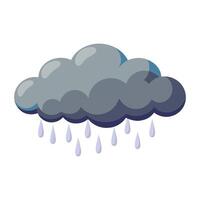 nublado chuva nuvens Cortar fora ilustração vetor