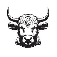 touro - uma □ Gentil touro face logotipo conceito Projeto vetor
