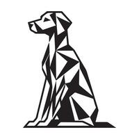 poligonal cachorro esboço - geométrico Bretanha cachorro ilustração dentro Preto e branco vetor