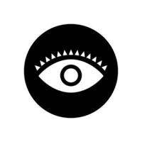 olho ícone. humano olho, visão e Visão ilustração placa. visível, dormir e remédio supervisão observar, lente ou chore símbolos. vetor