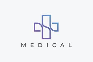 médico Cruz logotipo utilizável para saúde, medicamento, hospital, médico clínica farmacia, clínica, ajuda vetor