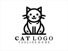 linhas gato logotipo Projeto modelo vetor