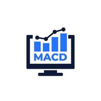 ícone do indicador macd em branco vetor