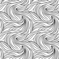 abstrato textura fundo modelo do rabisco desatado ondulado linha curva linear onda livre Formato repetir padronizar plano ilustração Projeto Preto em branco vetor