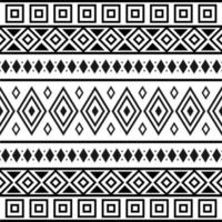 Teste padrão étnico tribal preto e branco com elementos geométricos, pano de lama africano tradicional, desenho tribal. tecido ou design de papel de parede doméstico vetor