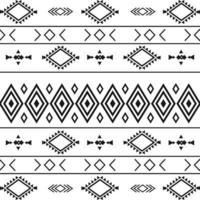 Teste padrão étnico tribal preto e branco com elementos geométricos, pano de lama africano tradicional, desenho tribal. tecido ou design de papel de parede doméstico vetor