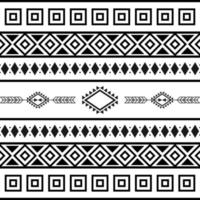 Teste padrão étnico tribal preto e branco com elementos geométricos, pano de lama africano tradicional, desenho tribal. tecido ou design de papel de parede doméstico vetor