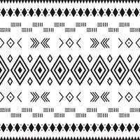 Teste padrão étnico tribal preto e branco com elementos geométricos, pano de lama africano tradicional, desenho tribal. tecido ou design de papel de parede doméstico vetor