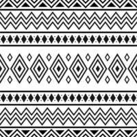 Teste padrão étnico tribal preto e branco com elementos geométricos, pano de lama africano tradicional, desenho tribal. tecido ou design de papel de parede doméstico vetor