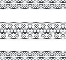 padrão de bordado de borda de arte folclórica tradicional vetor