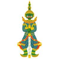 tailandês gigante fofa em uma branco fundo, ilustração. vetor