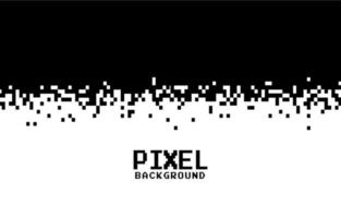 fundo de pixels em preto e branco em ilustração vetorial de estilo simples vetor